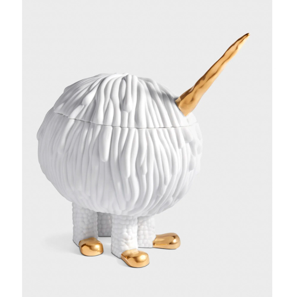 L'Objet Haas Brothers Mojave Unicorn 4-Wick Candle NIB Porcelain 24K Gold Sealed